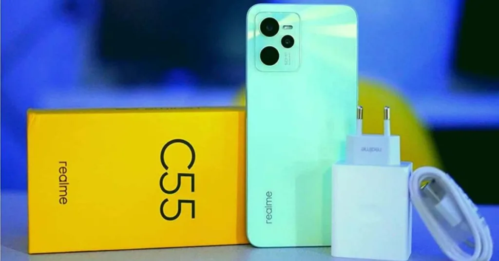 Realme C55- Rs.11,999. best mobile phones under Rs. 15,000 in India 2023